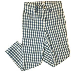 J. CREW Gingham Denim Jean Pants - “Vintage Straight” Size 29